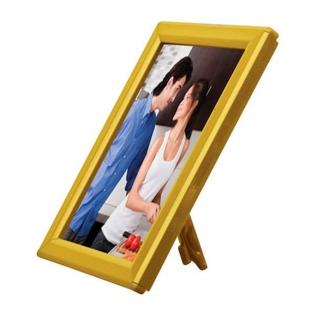 M&T Displays Opti Frame 5 in. X 7 in. Poster Size 0.55 in. Yllw RAL 1021 Profile, Mitred Corner, w/Bck Support UCP145Y157x2990